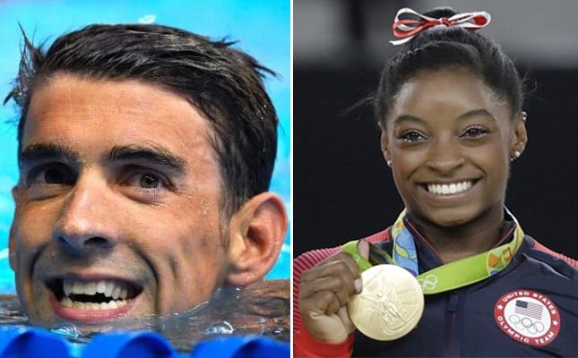 Michael Phelps and Simone Biles at the Rio Olympics