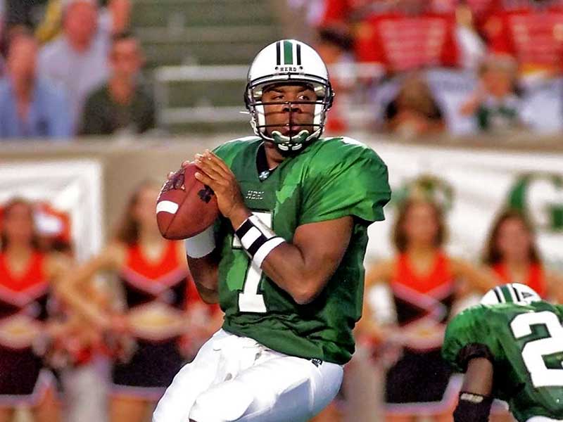 Byron Leftwich once played with broken leg as Marshall quarterback